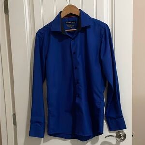 Blue Dress Shirt Professional Long-Sleeve
